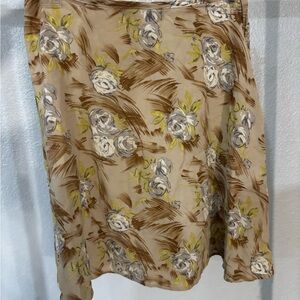 JohnPaulRichard Beige Floral Top with Yellow and Gray Accents